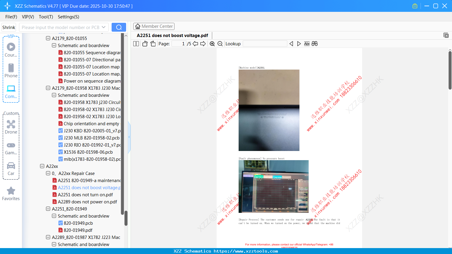 Laptop Apple A2251 Does Not Boost Voltage